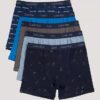 Conjunto de 5 Boxers justos em algodão Cotton Stretch para meninos Conjunto de 5 Boxers justos em algodão Cotton Stretch para meninos