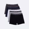 Conjunto de 5 Boxers justos em algodão Cotton Stretch para meninos Conjunto de 5 Boxers justos em algodão Cotton Stretch para meninos