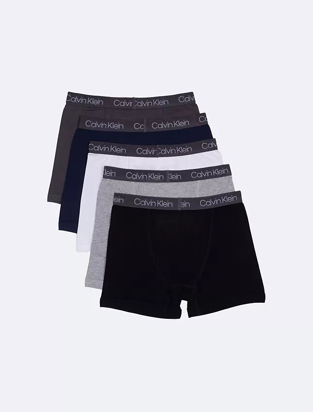 Conjunto de 5 Boxers justos em algodão Cotton Stretch para meninos Conjunto de 5 Boxers justos em algodão Cotton Stretch para meninos
