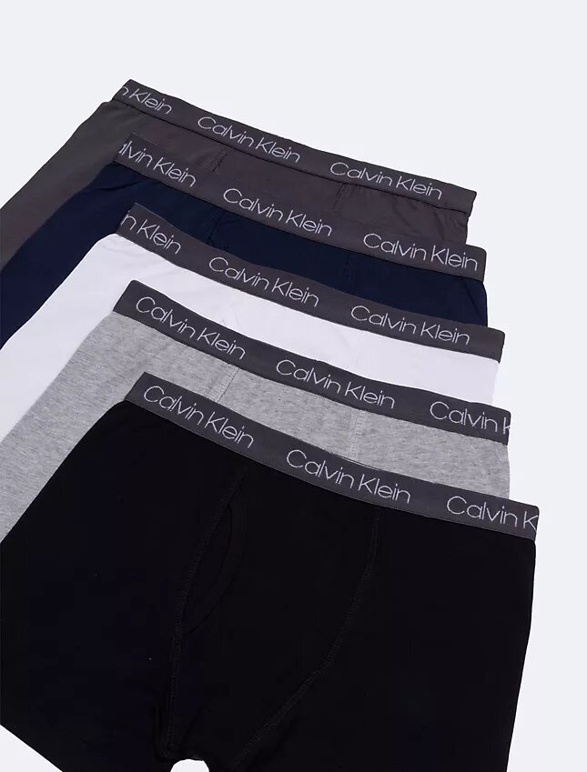 Conjunto de 5 Boxers justos em algodão Cotton Stretch para meninos Conjunto de 5 Boxers justos em algodão Cotton Stretch para meninos