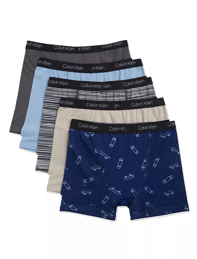Conjunto de 5 Boxers justos para meninos Conjunto de 5 Boxers justos para meninos