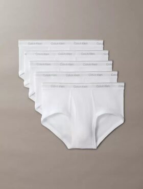 Conjunto de 5 cuecas slip clássicas de algodão