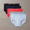 Conjunto de 5 cuecas slip clássicas de algodão Conjunto de 5 cuecas slip clássicas de algodão