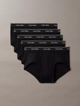 Conjunto de 5 cuecas slip clássicas de algodão