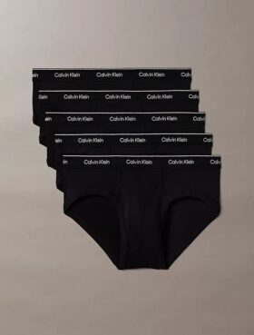 Conjunto de 5 cuecas slip clássicas de algodão