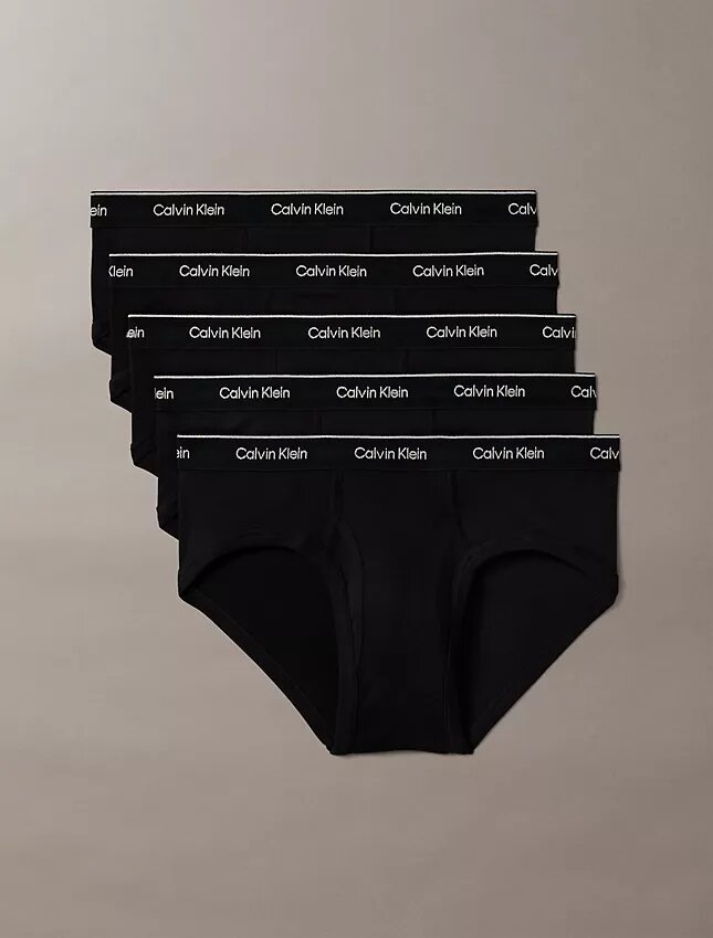 Conjunto de 5 cuecas slip clássicas de algodão Conjunto de 5 cuecas slip clássicas de algodão