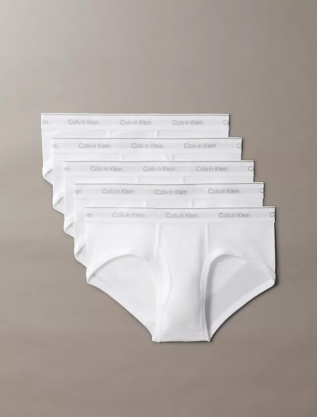 Conjunto de 5 cuecas slip clássicas de algodão Conjunto de 5 cuecas slip clássicas de algodão