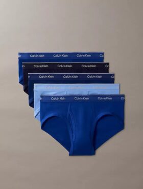 Conjunto de 5 cuecas slip clássicas de algodão