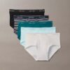 Conjunto de 5 cuecas slip clássicas de algodão Conjunto de 5 cuecas slip clássicas de algodão