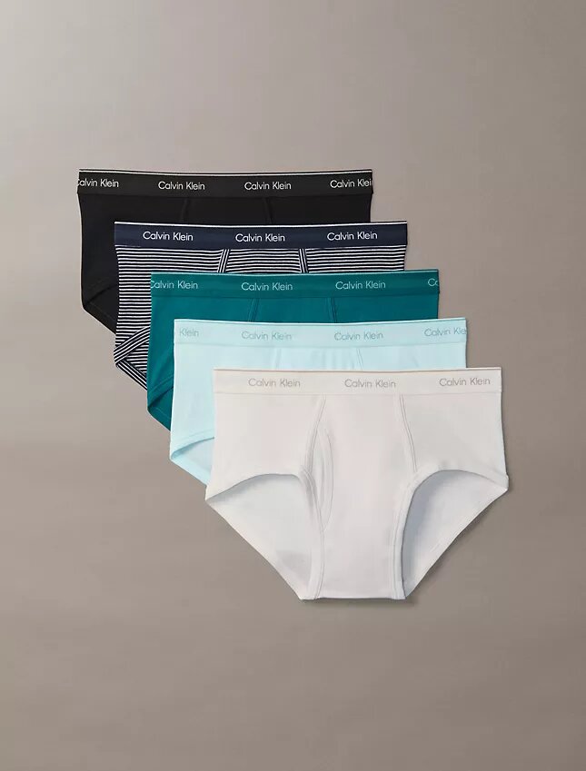 Conjunto de 5 cuecas slip clássicas de algodão Conjunto de 5 cuecas slip clássicas de algodão