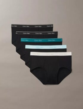 Conjunto de 5 cuecas slip clássicas de algodão