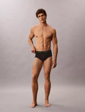 Conjunto de 5 cuecas slip clássicas de algodão