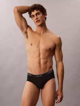 Conjunto de 5 cuecas slip clássicas de algodão