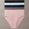 Conjunto de 5 cuecas slip de Bikini mistas sem costuras Bonded Flex