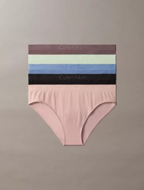Conjunto de 5 cuecas slip de Bikini mistas sem costuras Bonded Flex