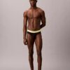 Conjunto de 5 cuecas slip de cintura baixa em Cotton Stretch Icon