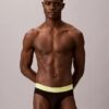 Conjunto de 5 cuecas slip de cintura baixa em Cotton Stretch Icon
