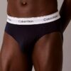 Conjunto de 5 cuecas slip de cintura baixa em Cotton Stretch Icon