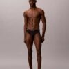 Conjunto de 5 cuecas slip de cintura baixa em Cotton Stretch Icon