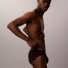Conjunto de 5 cuecas slip de cintura baixa em Cotton Stretch Icon
