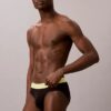 Conjunto de 5 cuecas slip de cintura baixa em Cotton Stretch Icon