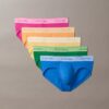 Conjunto de 5 cuecas slip justas Icon Cotton Stretch Pride