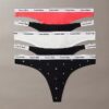 Conjunto de 5 Thongs mistas com logótipo Icon