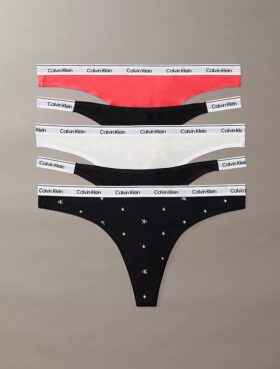 Conjunto de 5 Thongs mistas com logótipo Icon