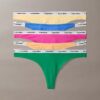 Conjunto de 5 Thongs mistas com logótipo Icon