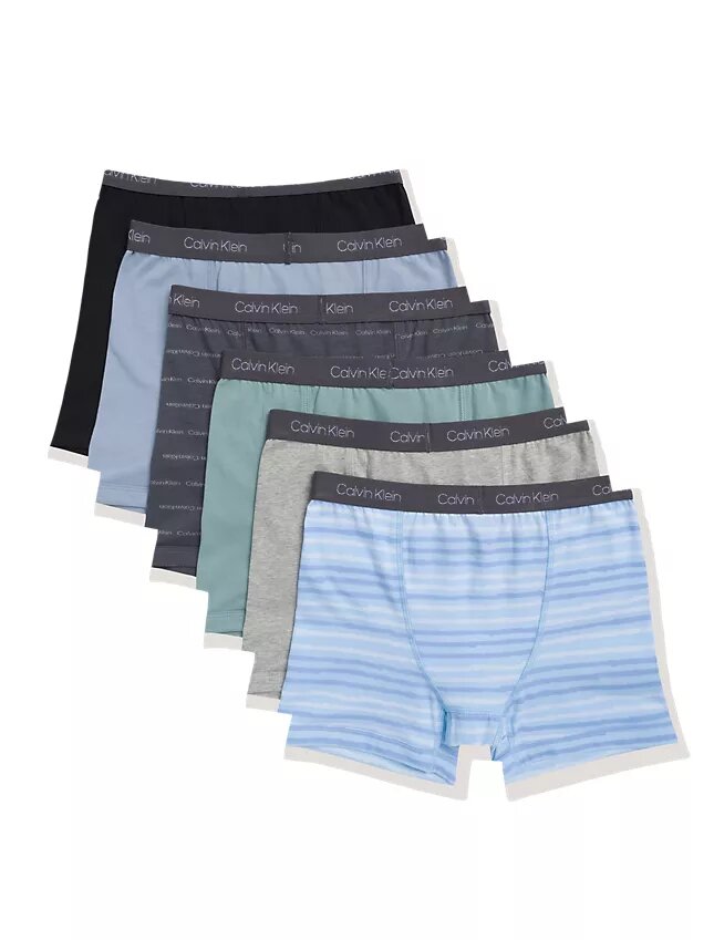 Conjunto de 6 Boxers justos em algodão Cotton Stretch para meninos Conjunto de 6 Boxers justos em algodão Cotton Stretch para meninos