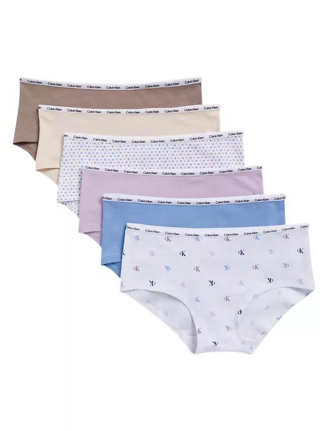 Conjunto de 6 cuecas Hipster em Cotton Stretch para meninas Conjunto de 6 cuecas Hipster em Cotton Stretch para meninas