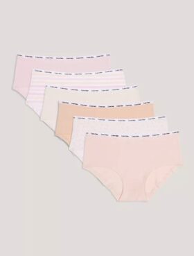 Conjunto de 6 cuecas Hipster em Cotton Stretch para meninas