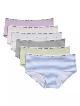Conjunto de 6 cuecas Hipster em Cotton Stretch para meninas