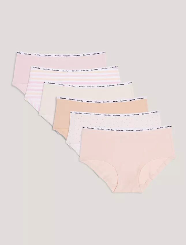 Conjunto de 6 cuecas Hipster em Cotton Stretch para meninas Conjunto de 6 cuecas Hipster em Cotton Stretch para meninas