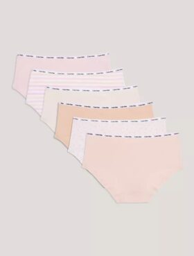 Conjunto de 6 cuecas Hipster em Cotton Stretch para meninas