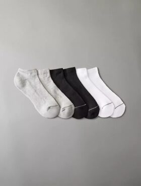 Conjunto de 6 pares de meias clássicas invisíveis