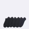 Conjunto de 6 pares de meias invisíveis almofadadas