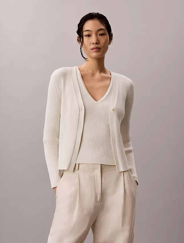 Conjunto de camisola e top em malha de algodão Conjunto de camisola e top em malha de algodão