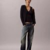 Conjunto de camisola e top em malha de algodão Conjunto de camisola e top em malha de algodão