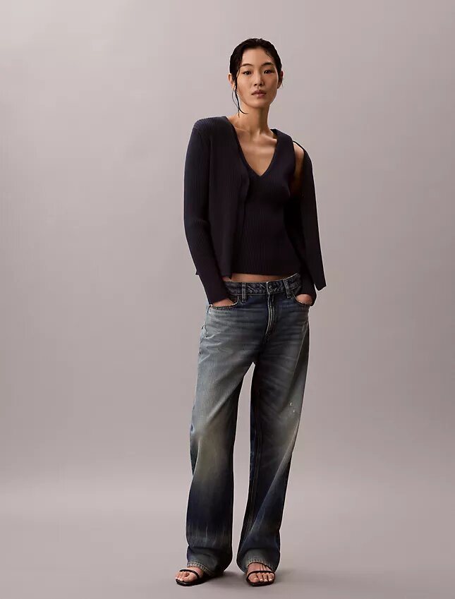 Conjunto de camisola e top em malha de algodão Conjunto de camisola e top em malha de algodão