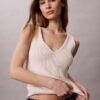 Conjunto de camisola e top em malha de algodão Conjunto de camisola e top em malha de algodão