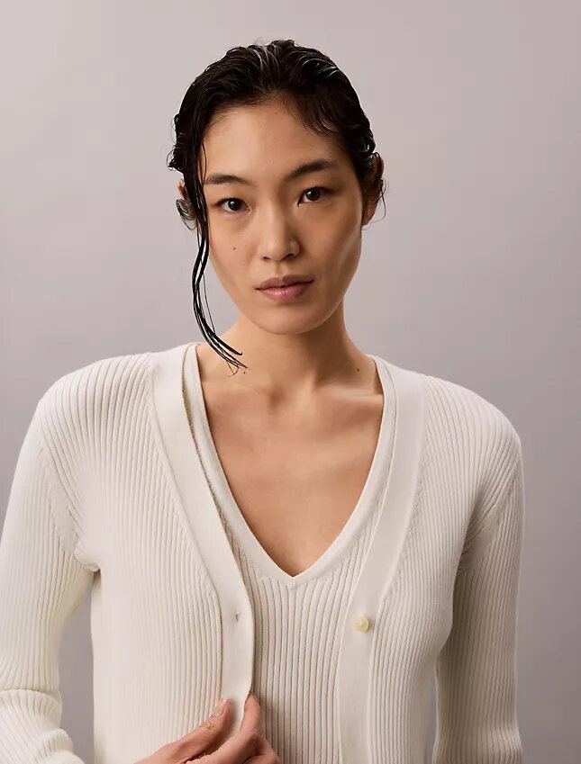 Conjunto de camisola e top em malha de algodão Conjunto de camisola e top em malha de algodão