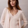 Conjunto de camisola e top em malha de algodão Conjunto de camisola e top em malha de algodão