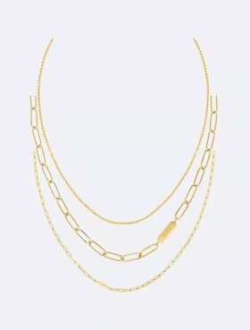 Conjunto de colares com corrente