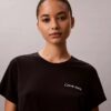 Conjunto de t-shirt e calções em mistura de viscose e algodão