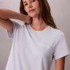 Conjunto de t-shirt e calções em mistura de viscose e algodão Conjunto de t-shirt e calções em mistura de viscose e algodão