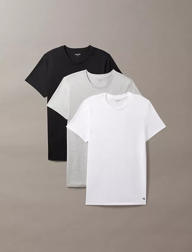 Cotton Classics – Conjunto de 3 T-shirts de Gola Redonda com Corte Clássico Cotton Classics – Conjunto de 3 T-shirts de Gola Redonda com Corte Clássico