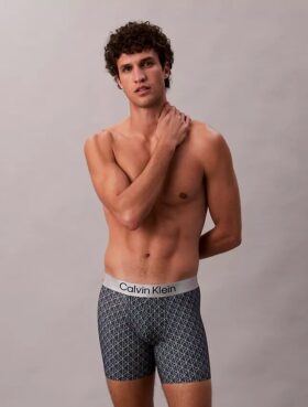 Cueca Boxer Brief elástica em microfibra escovada
