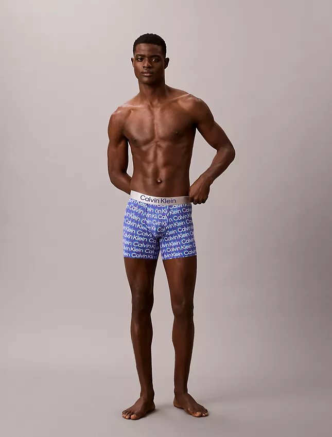 Cueca Boxer Brief elástica em microfibra escovada Cueca Boxer Brief elástica em microfibra escovada