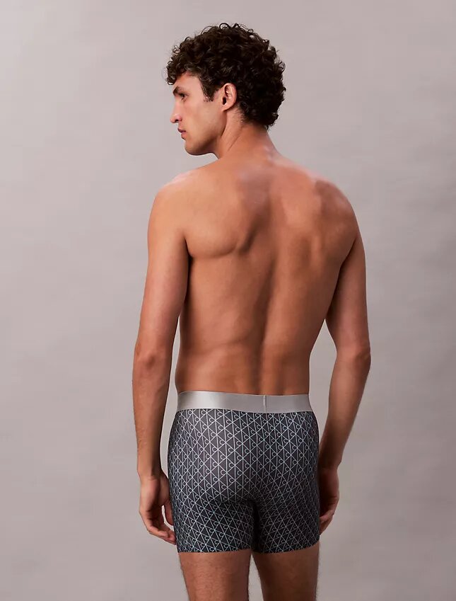 Cueca Boxer Brief elástica em microfibra escovada Cueca Boxer Brief elástica em microfibra escovada
